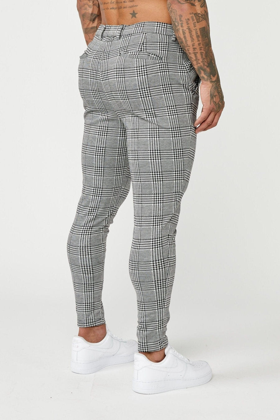 Legend London Trousers PREMIUM GREY CHECK STRETCH TROUSER
