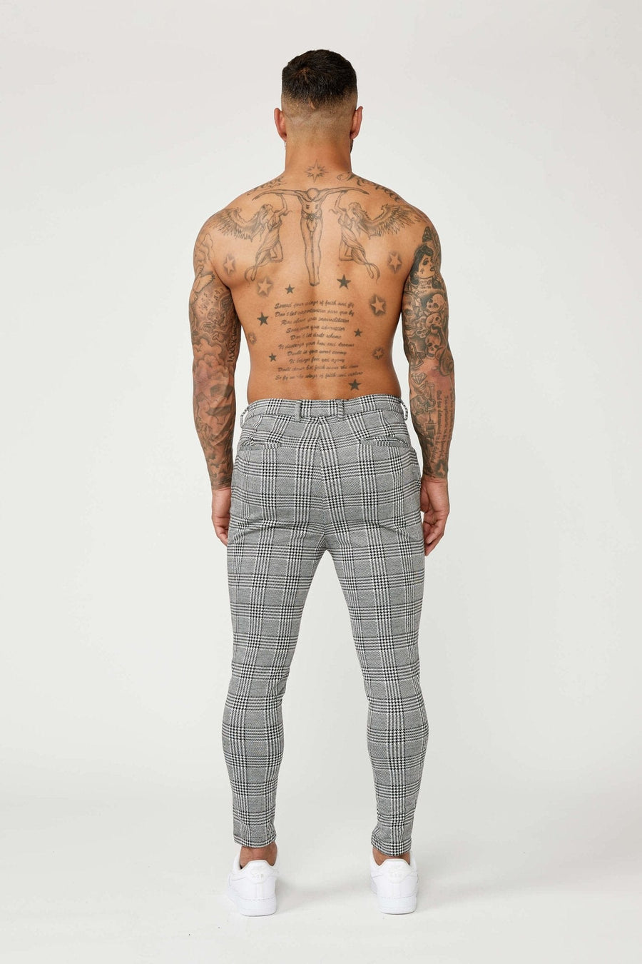 Legend London Trousers PREMIUM GREY CHECK STRETCH TROUSER