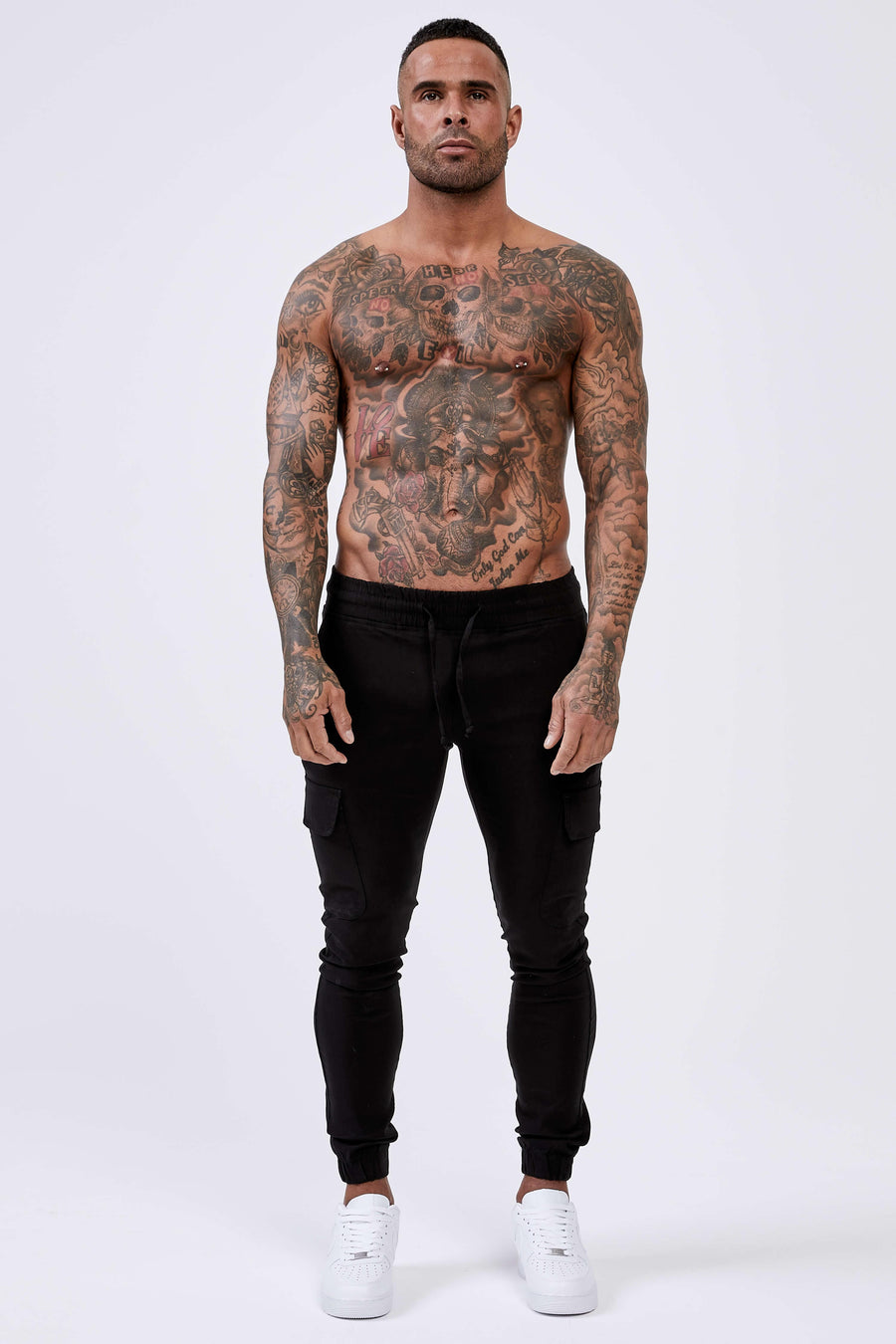 Legend London Trousers SMART CARGO PANT - BLACK