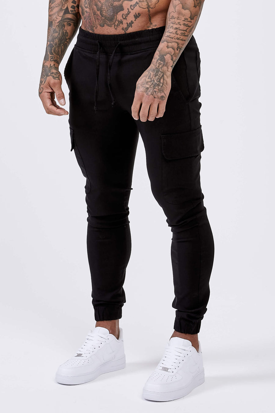 Legend London Trousers SMART CARGO PANT - BLACK