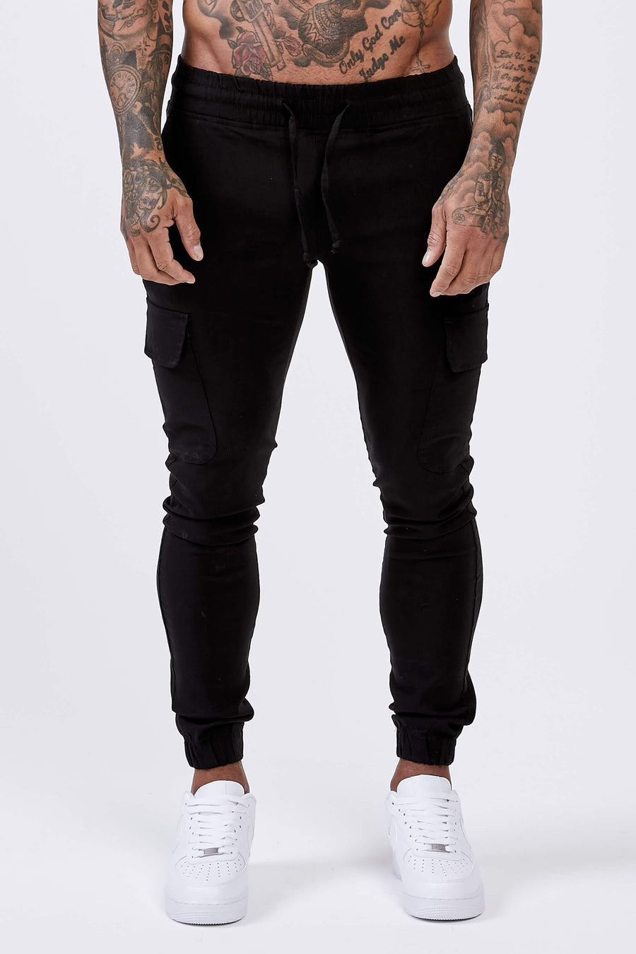 Legend London Trousers SMART CARGO PANT - BLACK