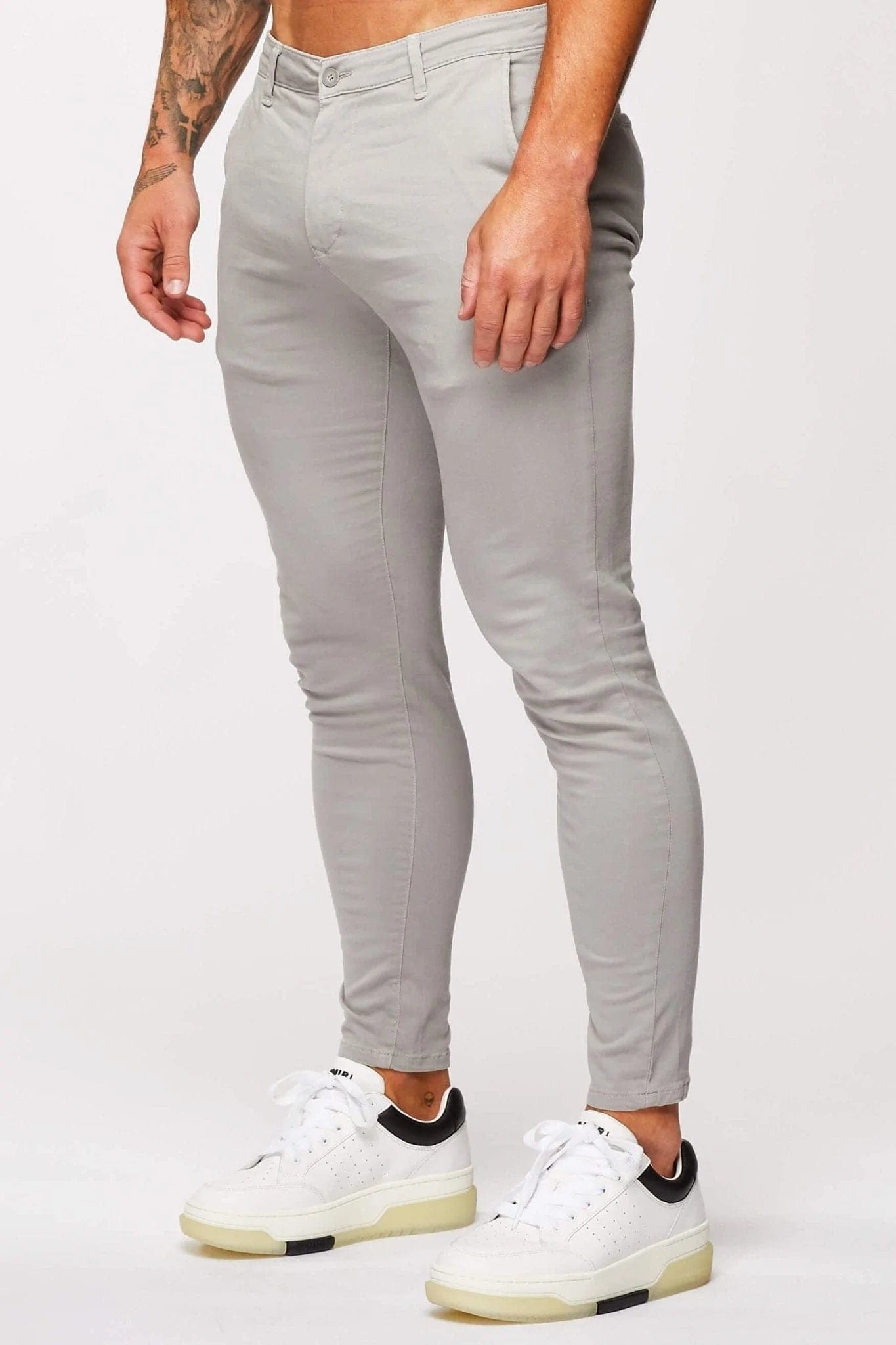 Legend London Trousers SPRAY-ON STRETCH CHINO - ICE GREY