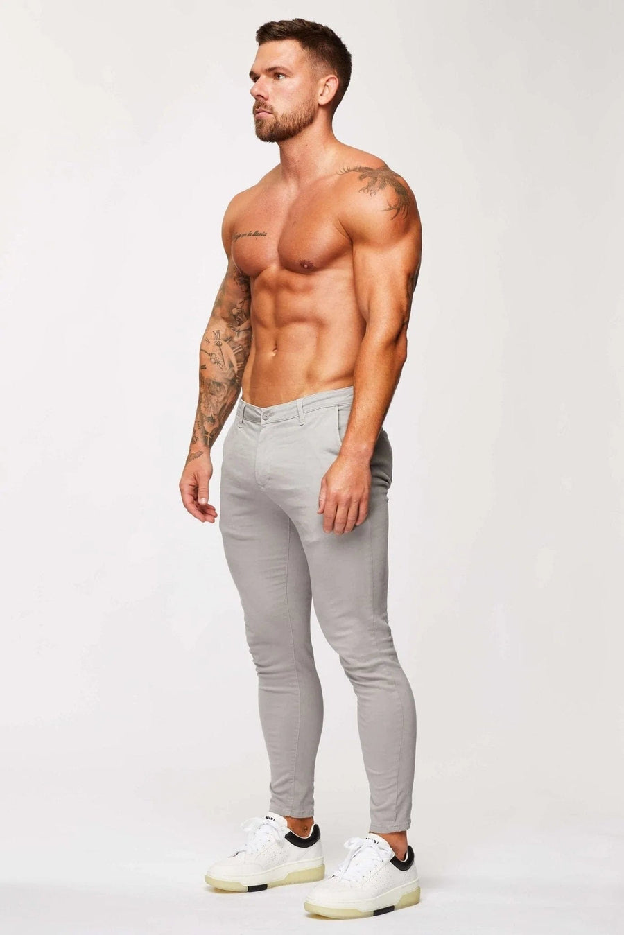 Legend London Trousers SPRAY-ON STRETCH CHINO - ICE GREY