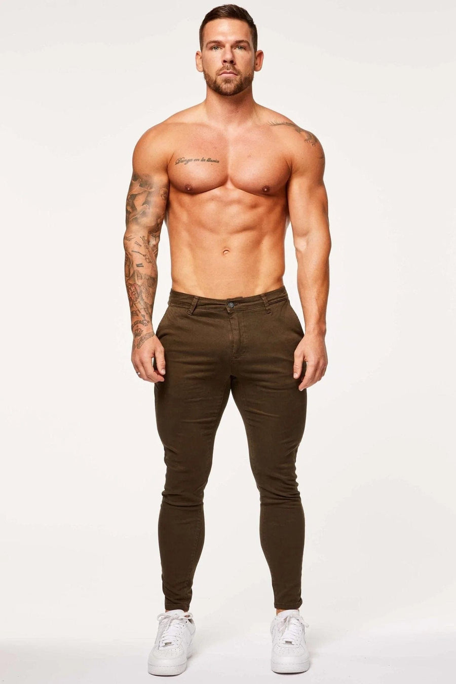 Legend London Trousers SPRAY-ON STRETCH CHINO - KHAKI