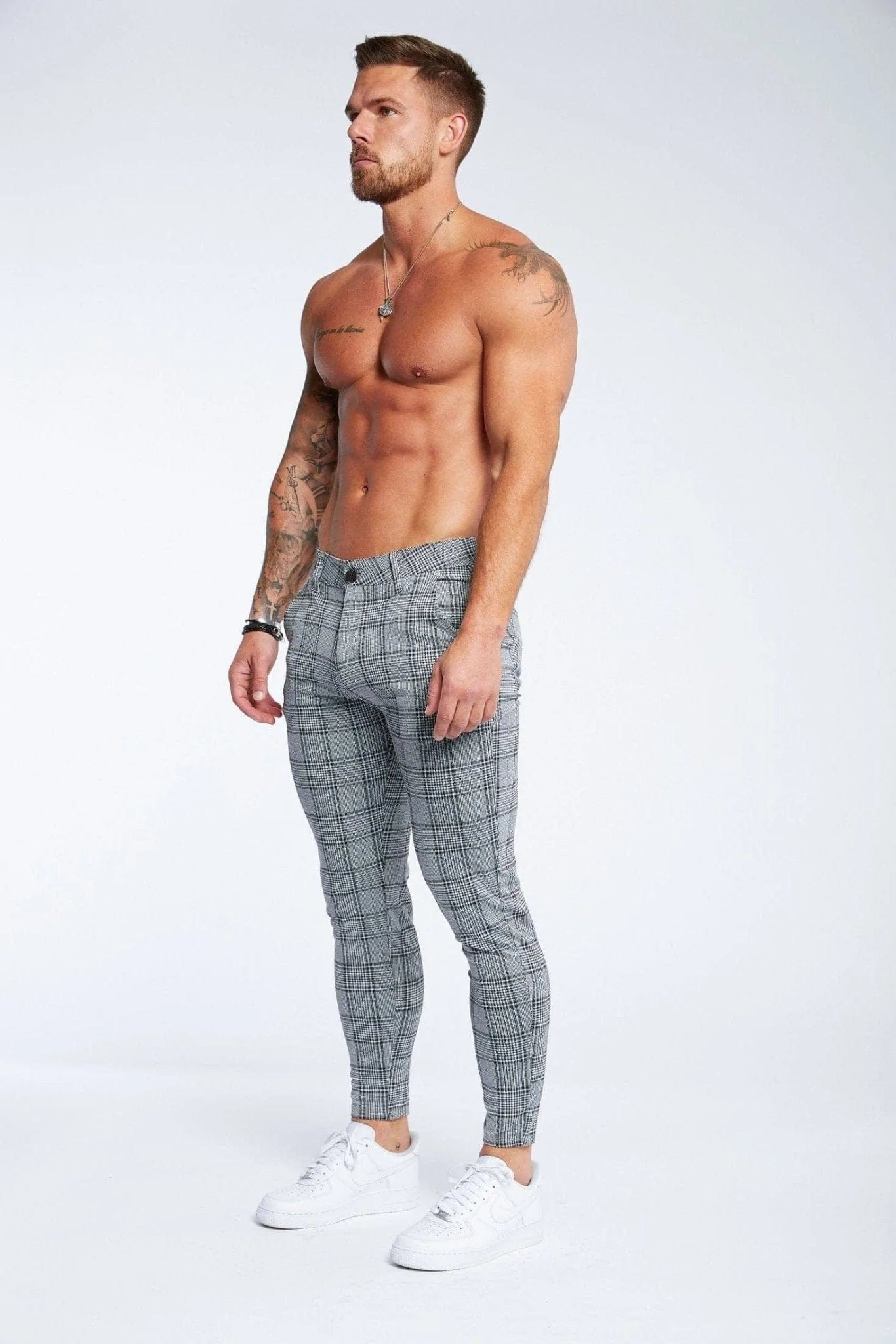 Legend London Trousers Spray on trouser in Grey check