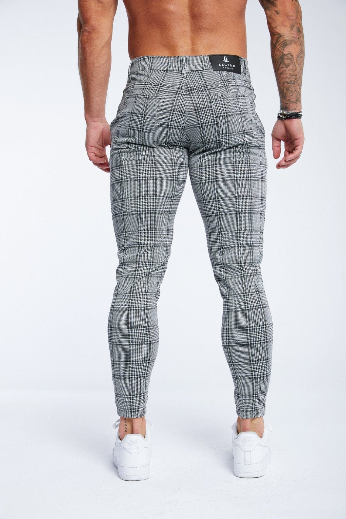 Legend London Trousers Spray on trouser in Grey check