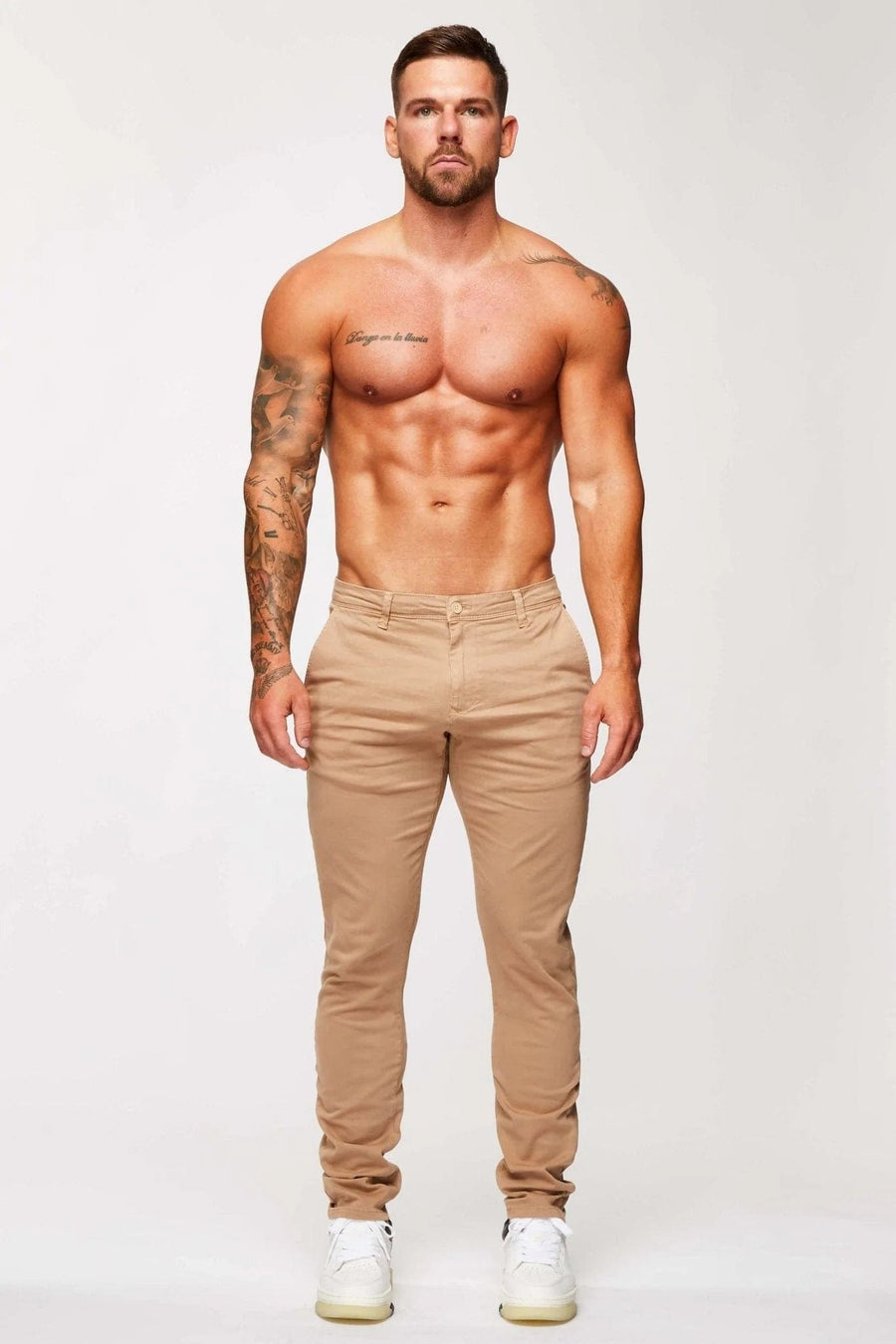 Legend London Trousers STRAIGHT LEG CHINO - BEIGE
