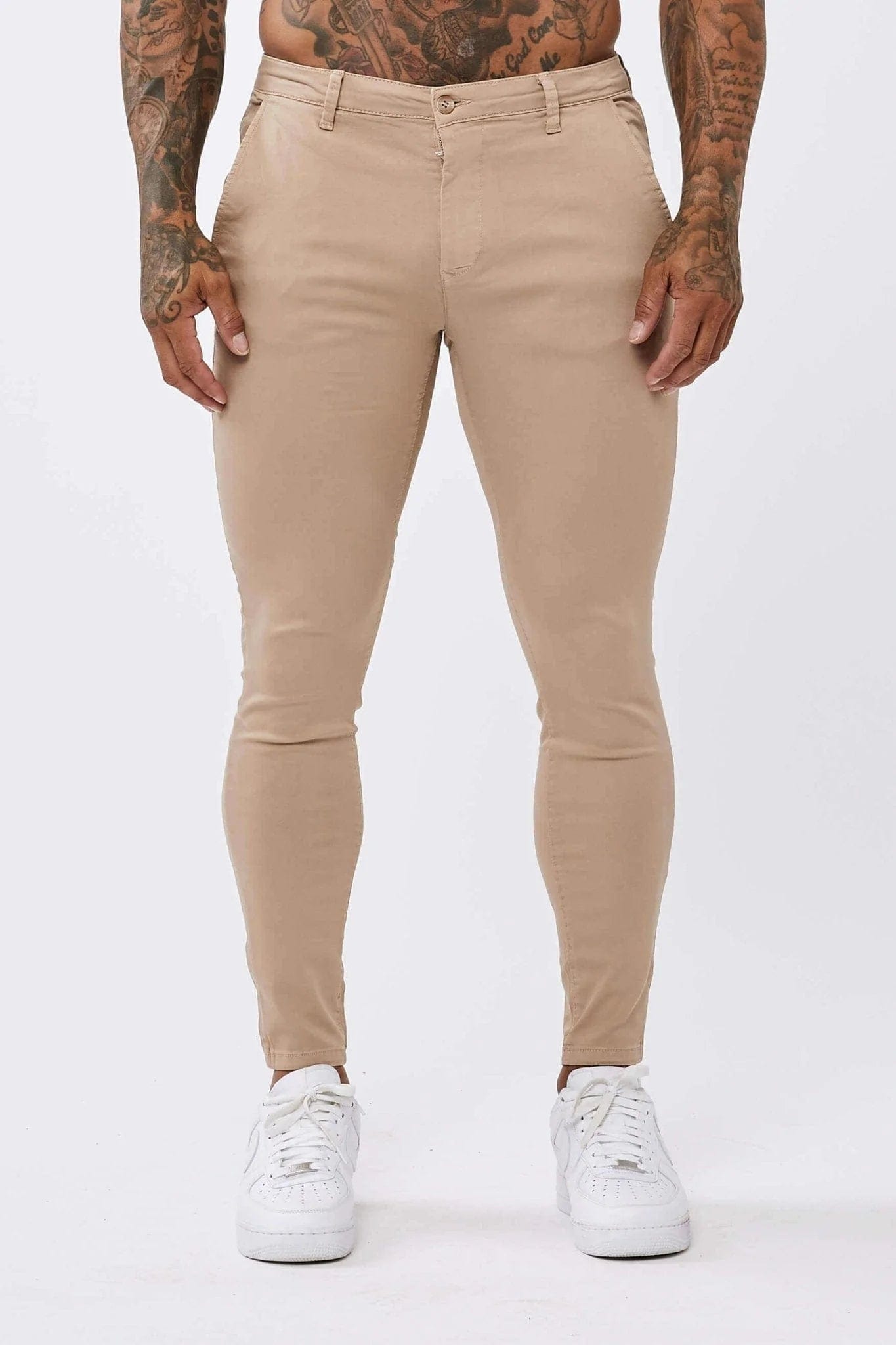 Legend London Trousers STRETCH CHINO BEIGE - SPRAY-ON FIT