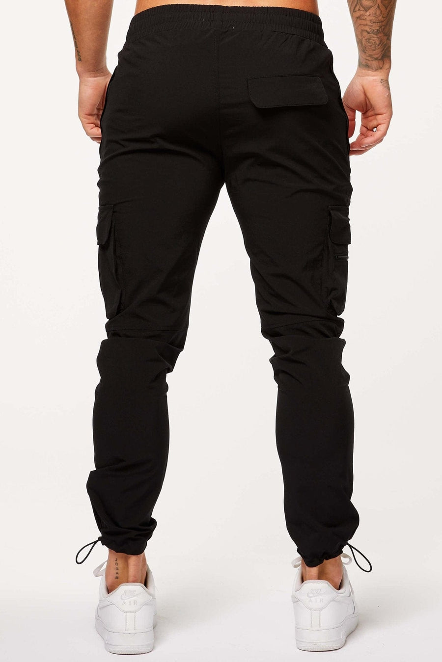 Legend London Trousers TECH STRETCH CARGO PANTS - BLACK