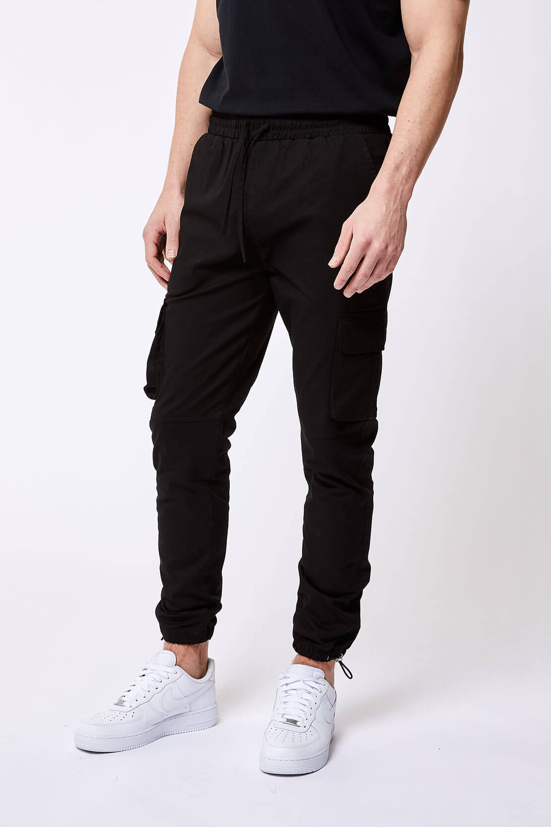 UTILITY CARGO PANTS - BLACK – Legend London