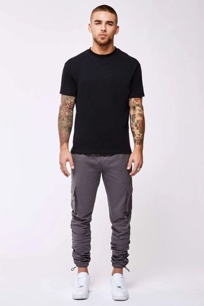 Legend London Trousers UTILITY CARGO PANTS - DARK GREY