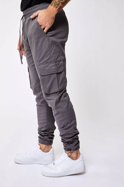 Legend London Trousers UTILITY CARGO PANTS - DARK GREY