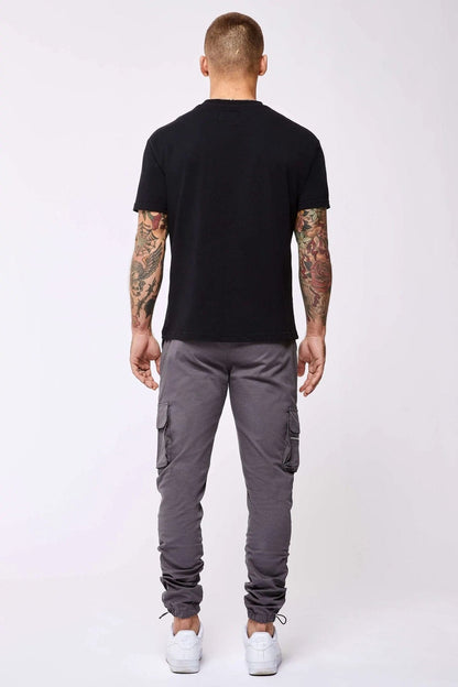 Legend London Trousers UTILITY CARGO PANTS - DARK GREY