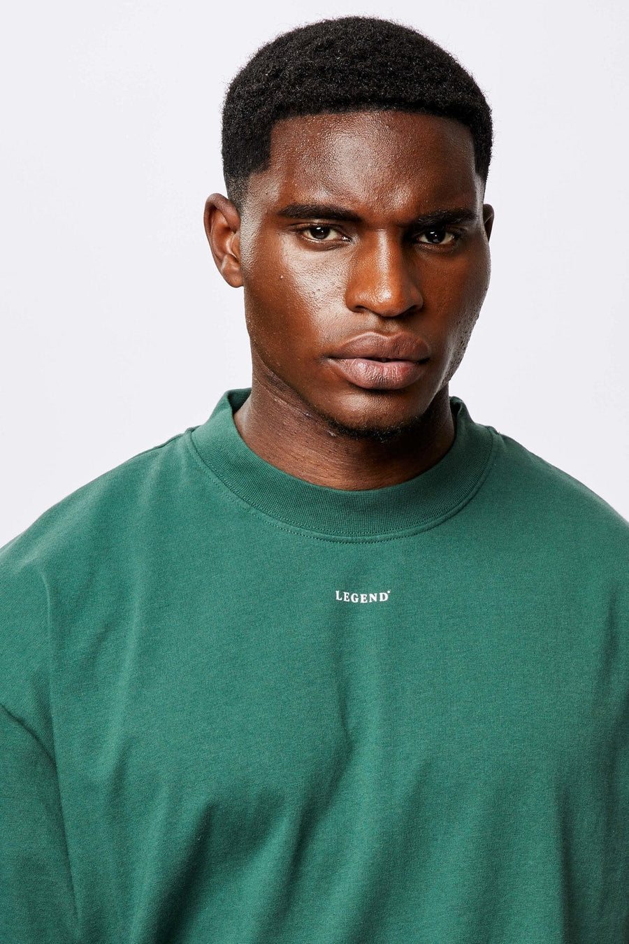 Legend London Tshirt MICRO LOGO OVERSIZED T-SHIRT - TREKKING GREEN