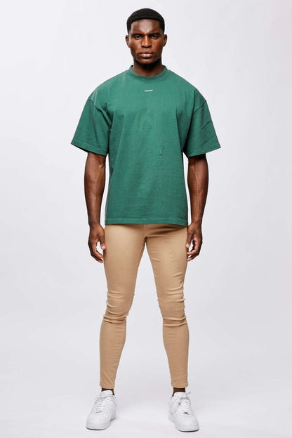 Legend London Tshirt MICRO LOGO OVERSIZED T-SHIRT - TREKKING GREEN