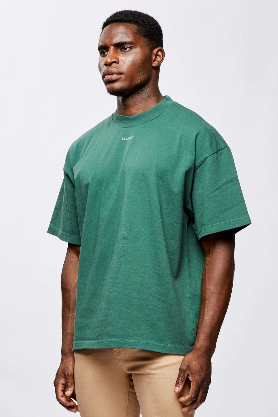 Legend London Tshirt MICRO LOGO OVERSIZED T-SHIRT - TREKKING GREEN