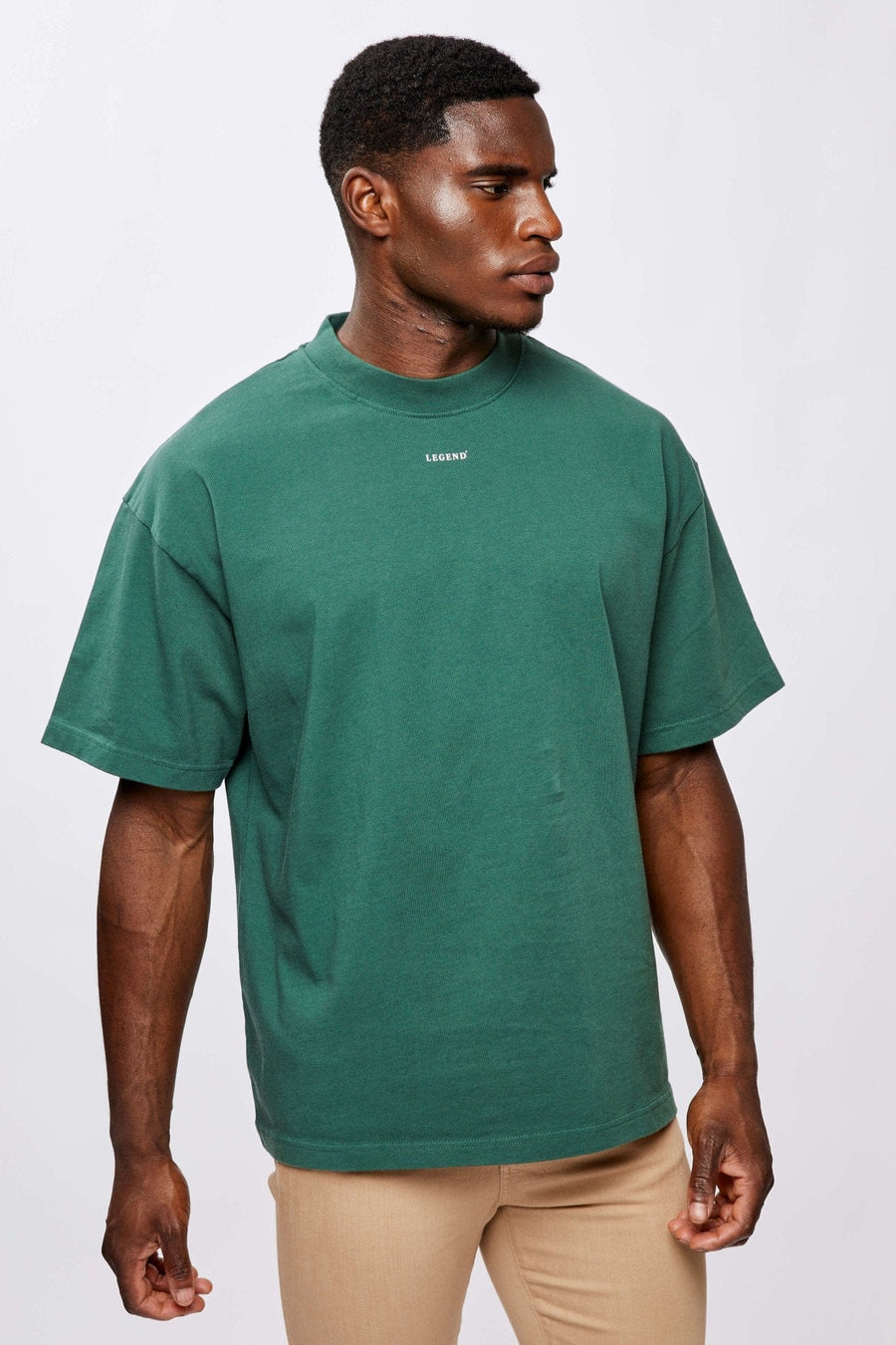 Legend London Tshirt MICRO LOGO OVERSIZED T-SHIRT - TREKKING GREEN