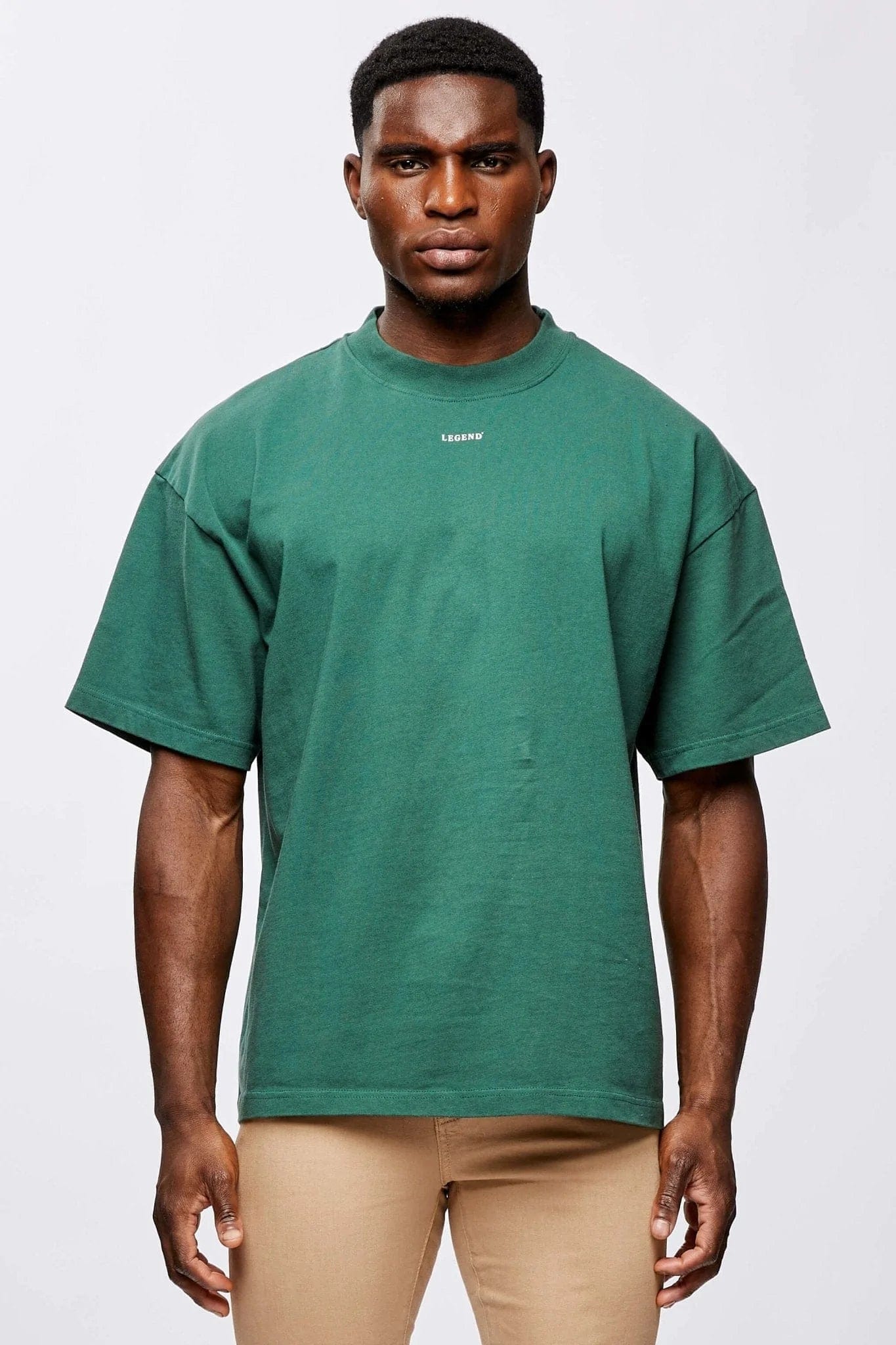 Legend London Tshirt MICRO LOGO OVERSIZED T-SHIRT - TREKKING GREEN