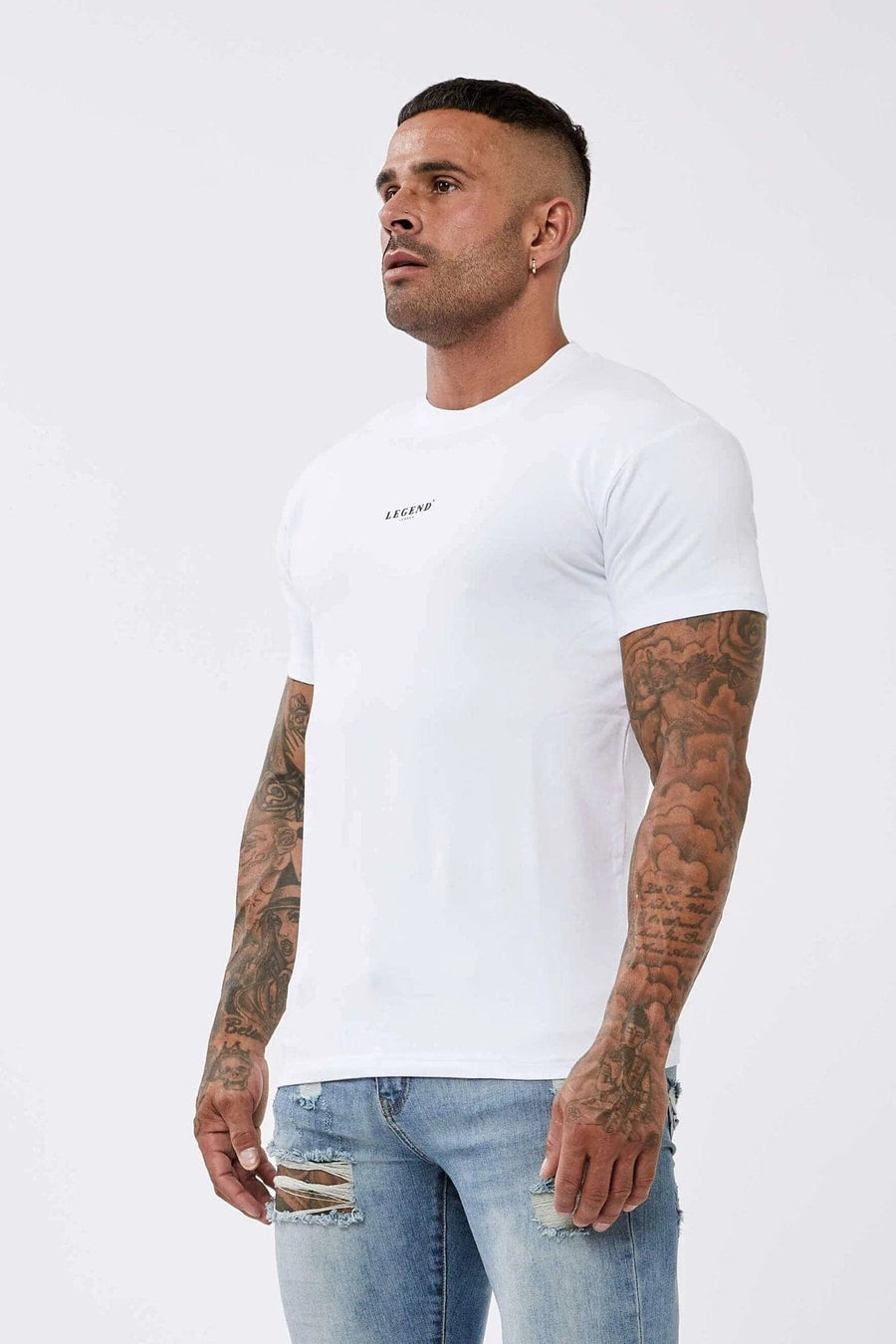 CENTER LOGO T-SHIRT - WHITE – Legend London