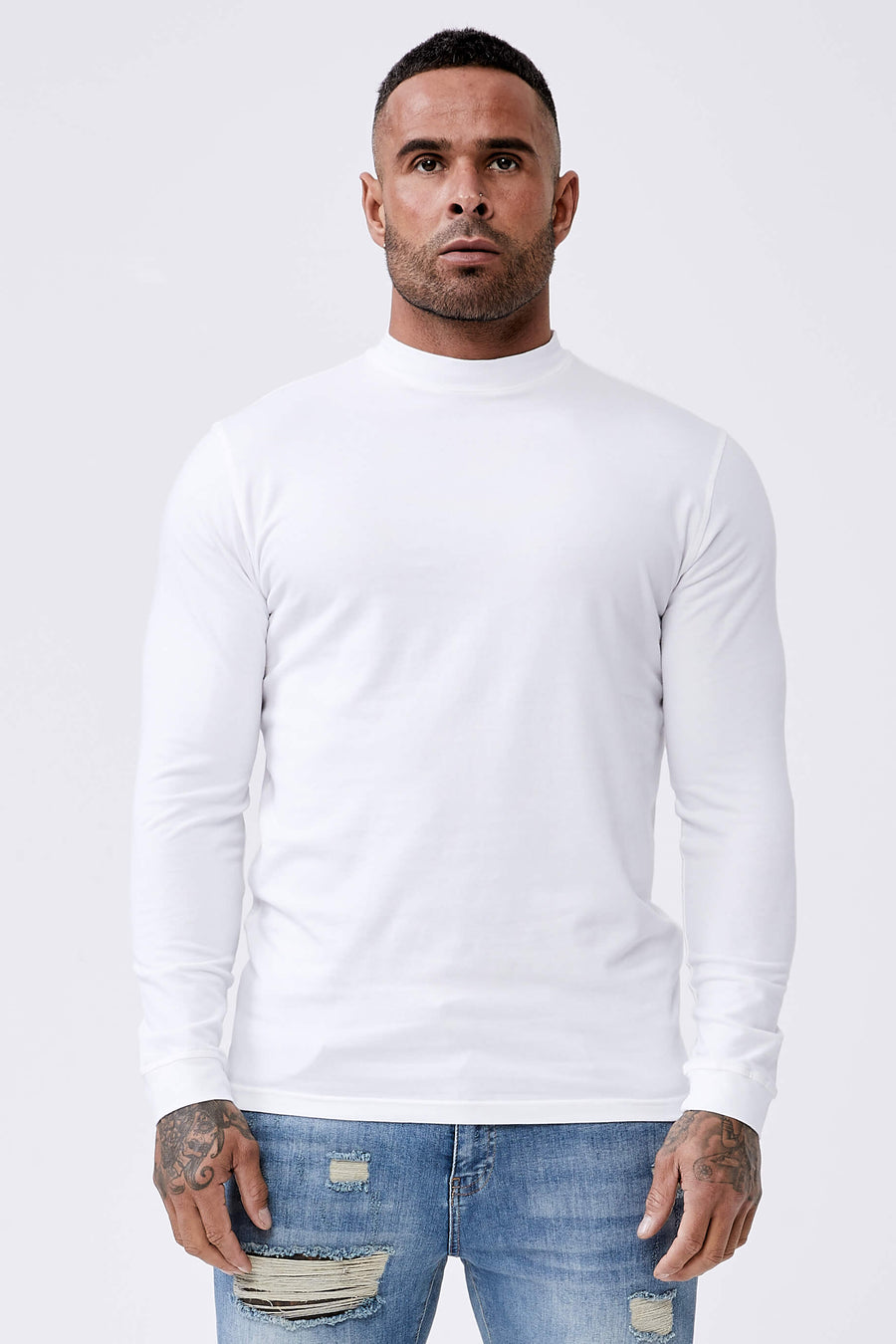 Legend London Tshirts Legend* Basics Long Sleeve T-Shirt - White