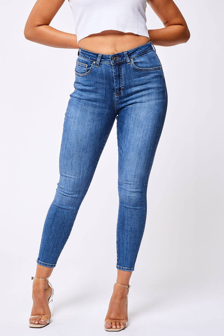 Legend London Women's Jeans SKINNY JEANS - OVERDYED DARK BLUE
