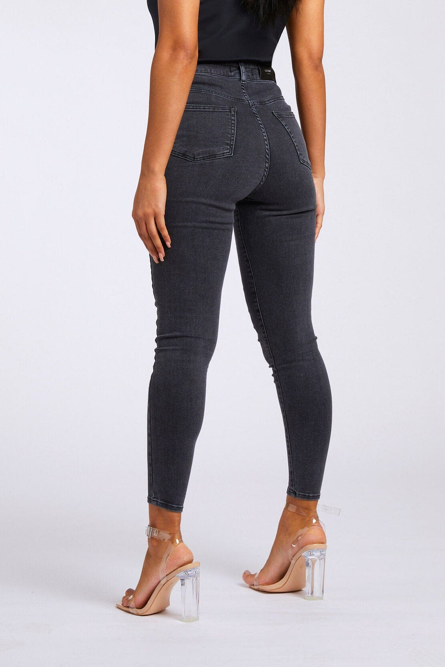 Legend London Women's Jeans SKINNY JEANS - WASHED GREY