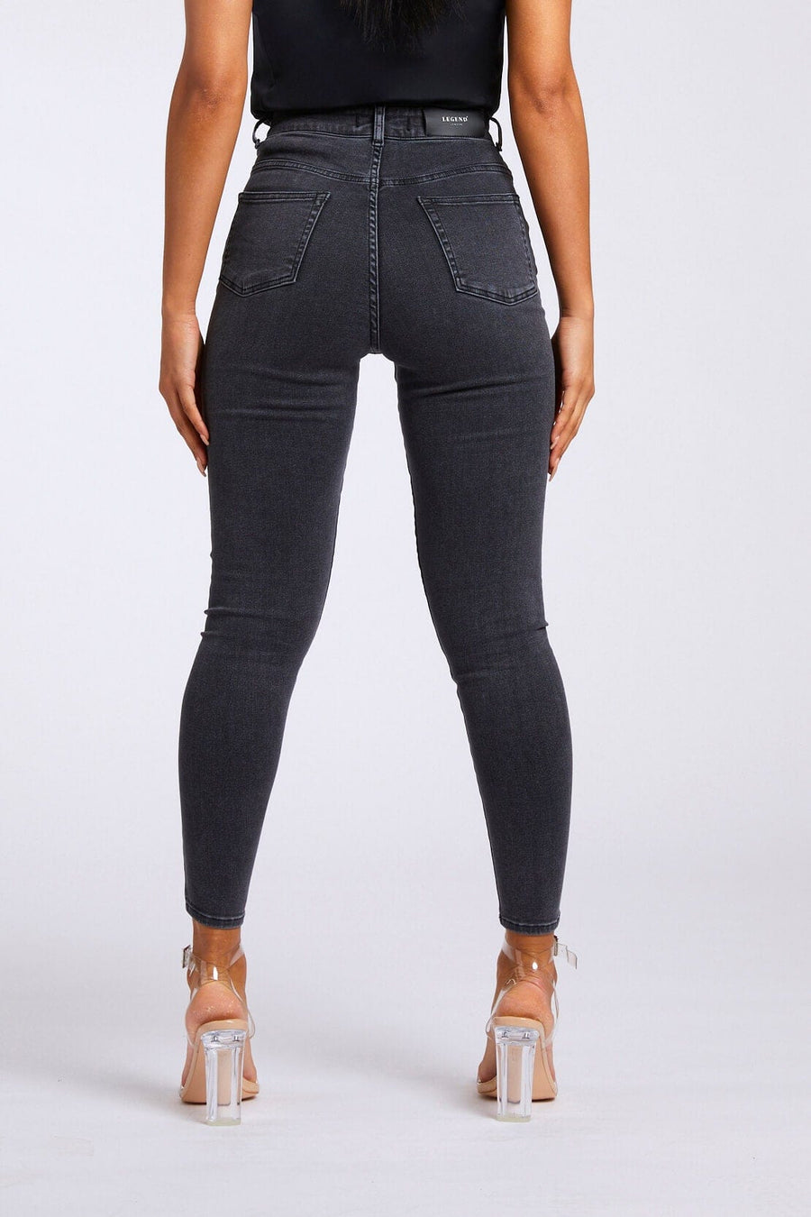 Legend London Women's Jeans SKINNY JEANS - WASHED GREY