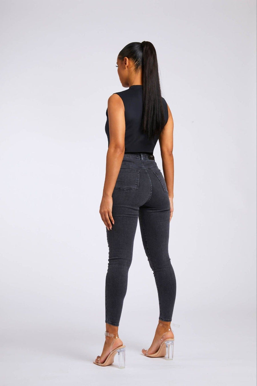 Legend London Women's Jeans SKINNY JEANS - WASHED GREY