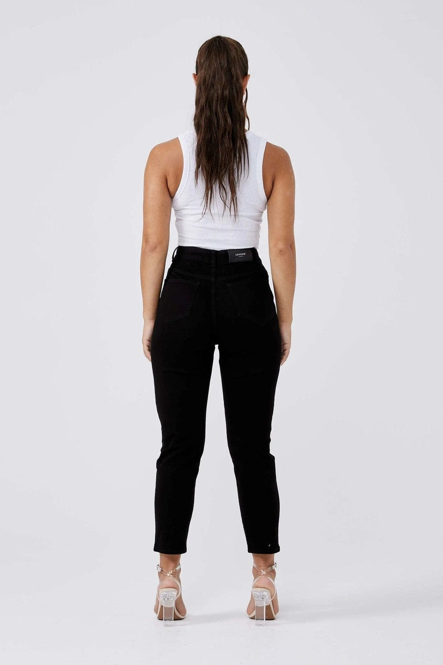 Legend London Womens Jeans MOM JEANS - BLACK
