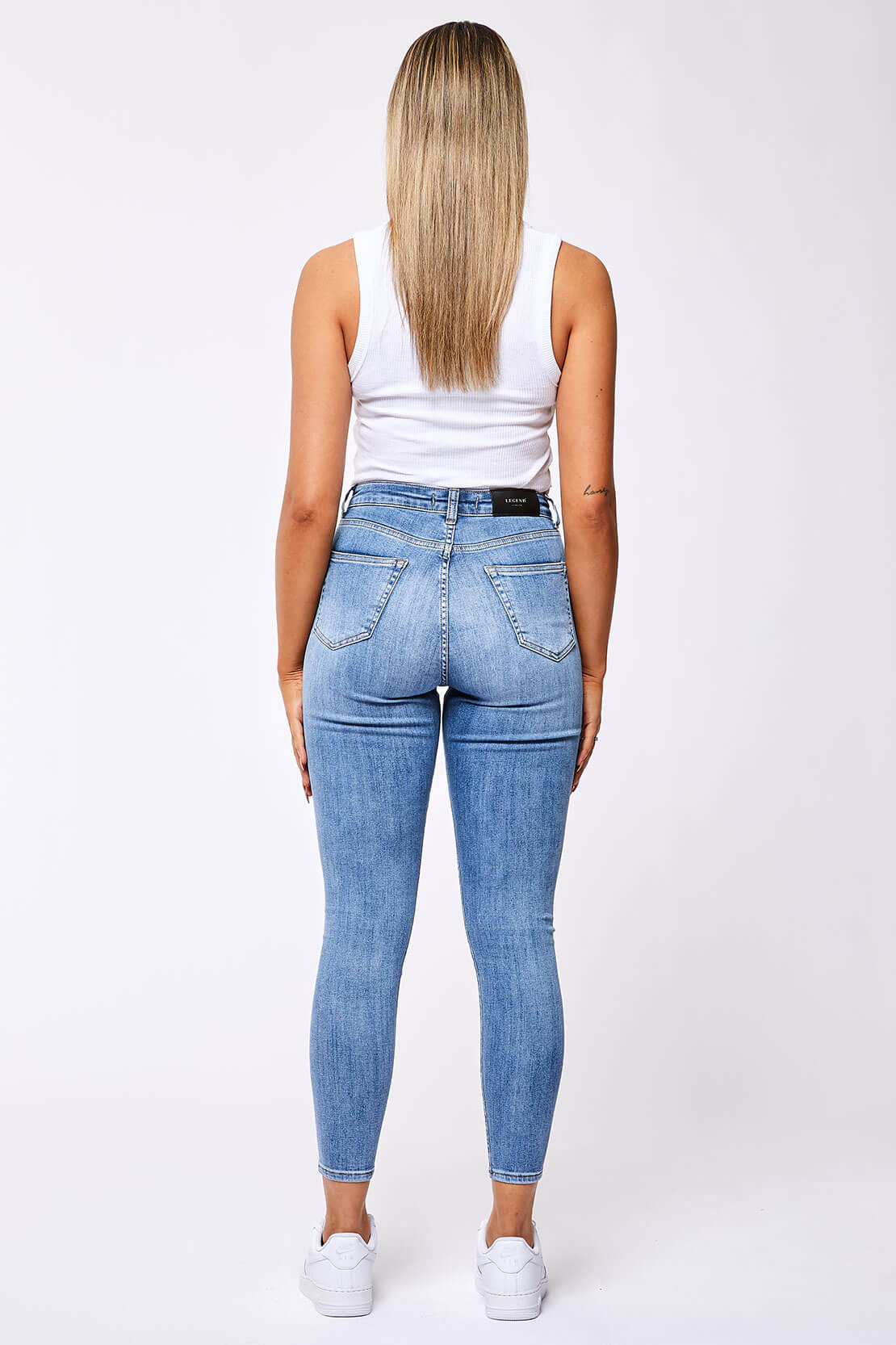 Legend London Womens Jeans SKINNY JEAN - WASHED INDIGO BLUE