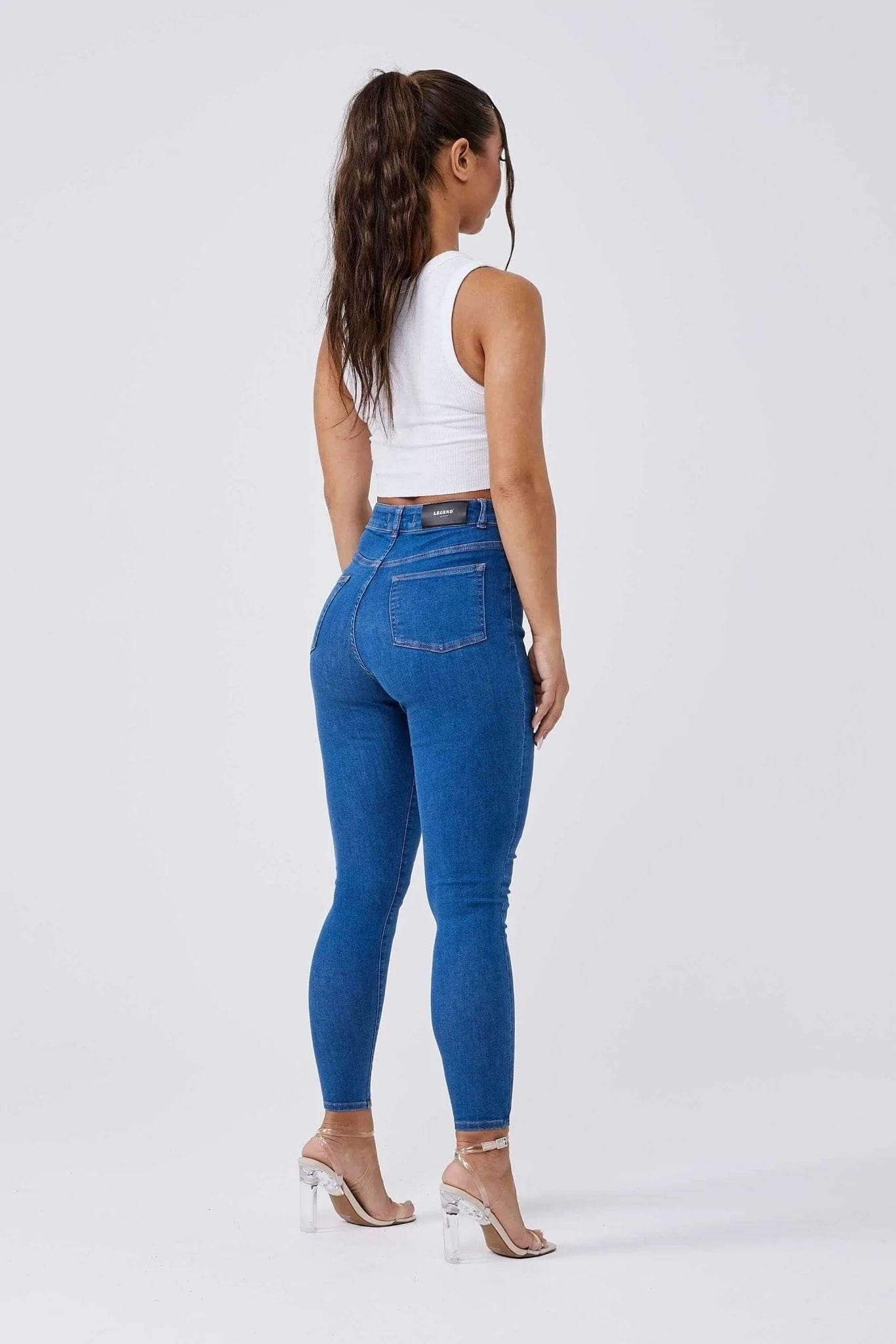 Legend London Womens Jeans SKINNY JEANS - AZURE BLUE