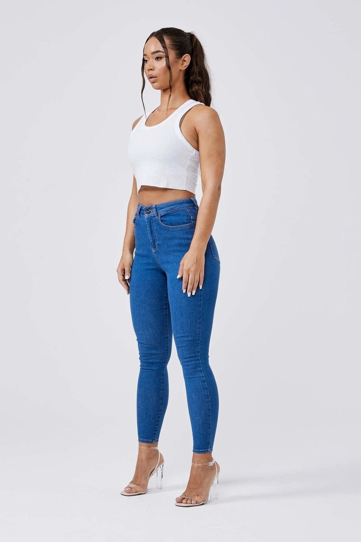 Legend London Womens Jeans SKINNY JEANS - AZURE BLUE