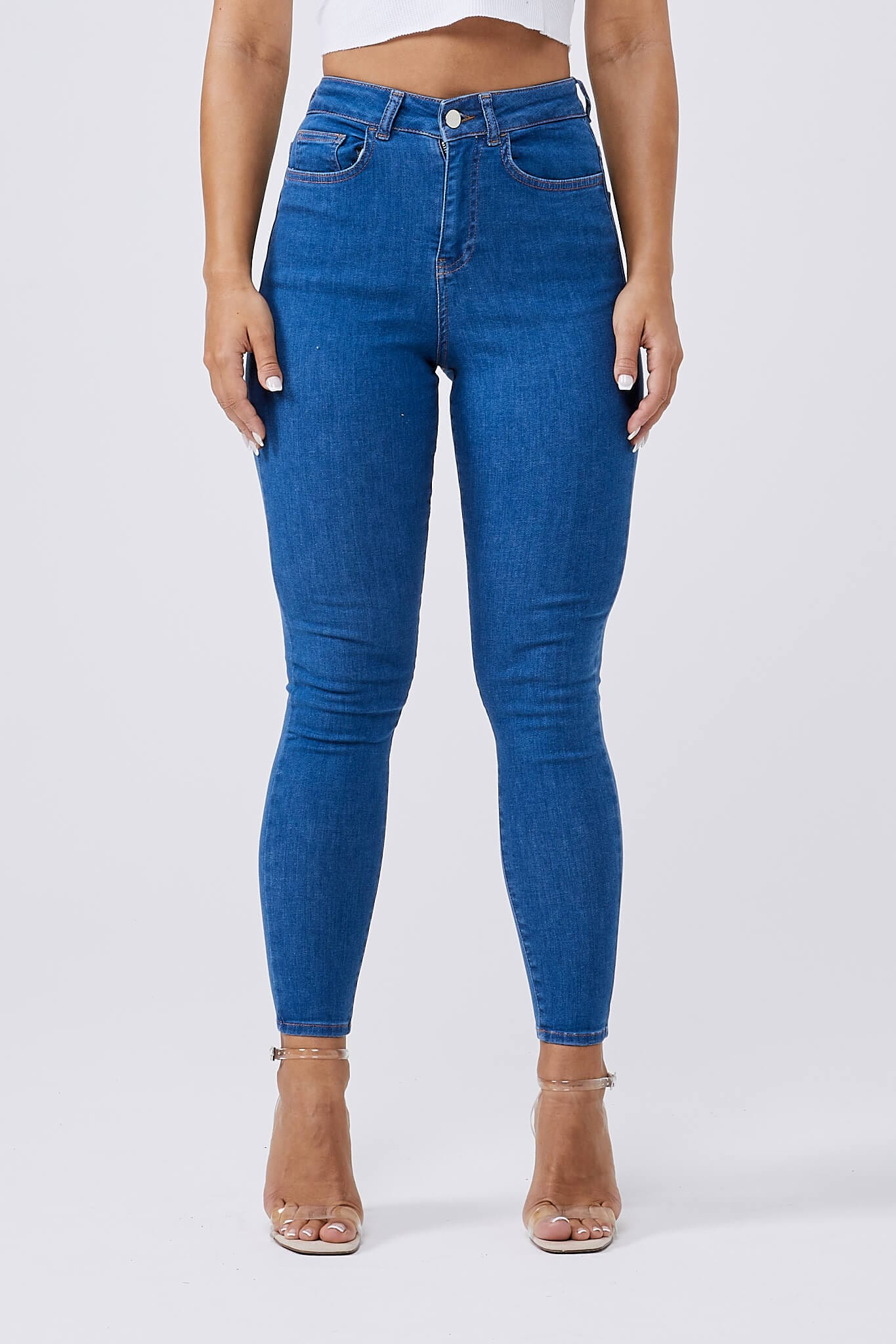 Legend London Womens Jeans SKINNY JEANS - AZURE BLUE