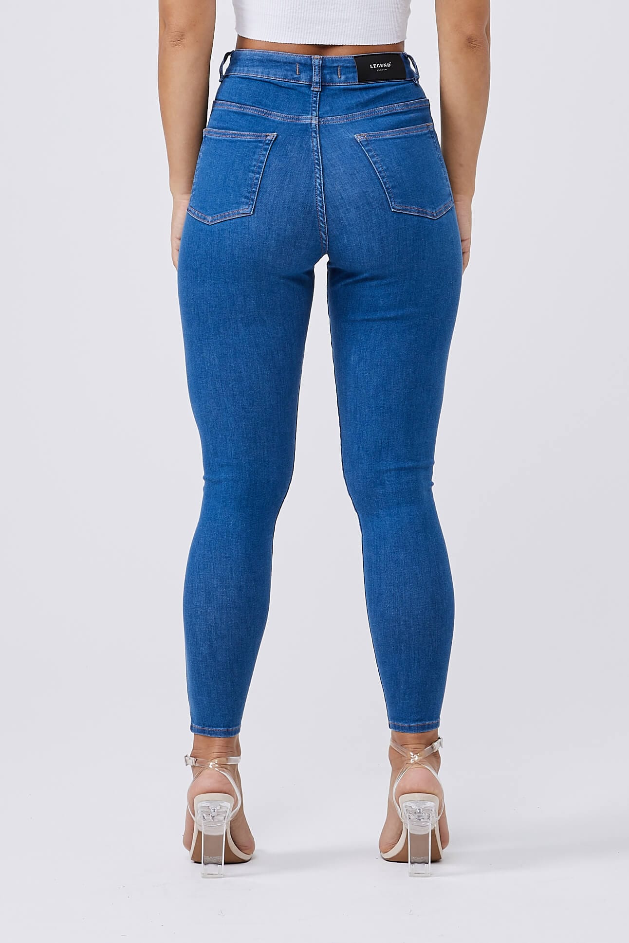 Legend London Womens Jeans SKINNY JEANS - AZURE BLUE