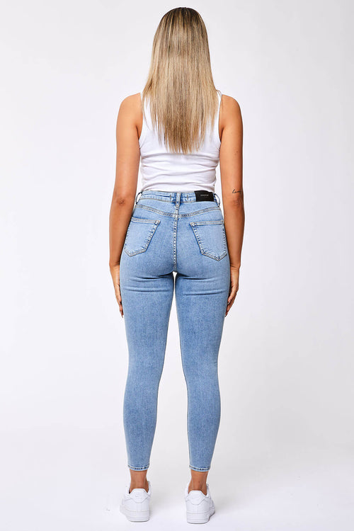 Legend London Womens Jeans SKINNY JEANS - BLEACH BLUE