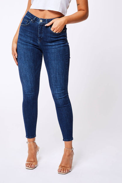 Legend London Womens Jeans SKINNY JEANS - CLASSIC INDIGO BLUE