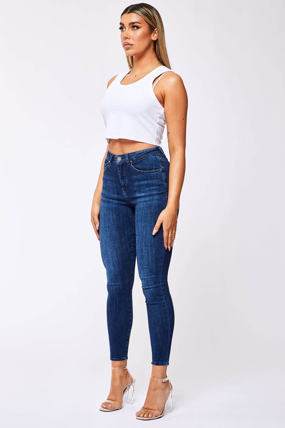 Legend London Womens Jeans SKINNY JEANS - CLASSIC INDIGO BLUE