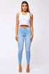 Legend London Womens Jeans SKINNY JEANS - WASHED PALE BLUE